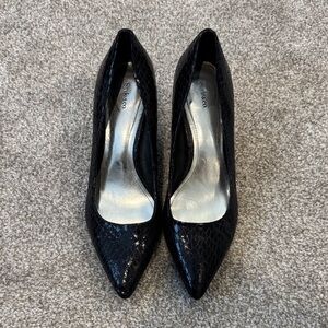 Style & Co. Black Textured Heels